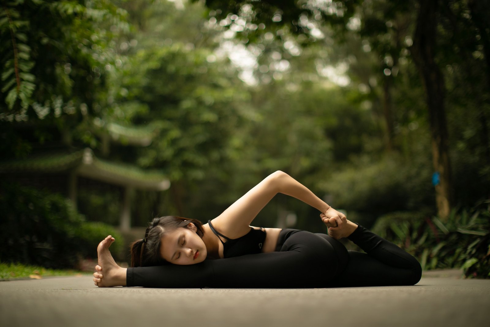 Yin yoga stretch